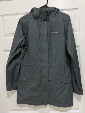 Columbia Women's Hooded Trench Coat - Slate Gray